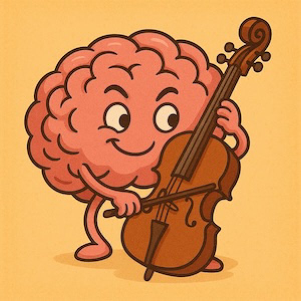 Brain playing violin